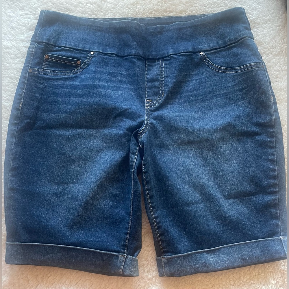 Natural Reflections Blue Bermuda Shorts Elastic Waist